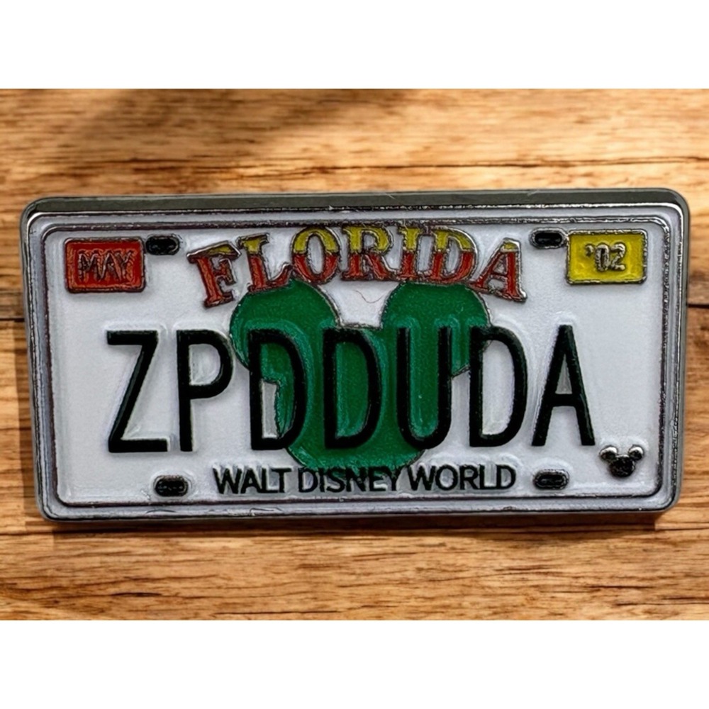 Walt Disney World Trading Pins 2007 License Plate‎ "ZPDDUDA" Pin 7 Of 11